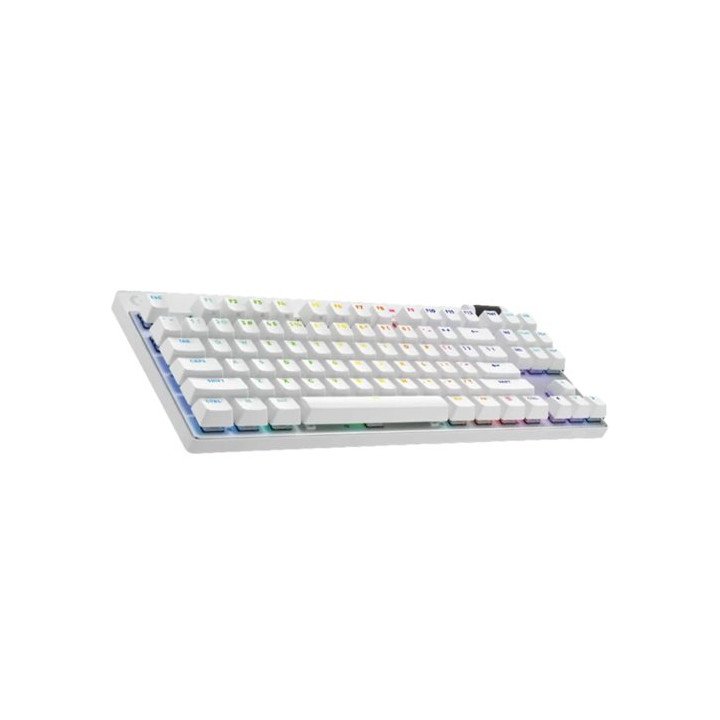 מקלדת גיימינג חוטית Logitech PRO X TKL RAPID בצבע לבן