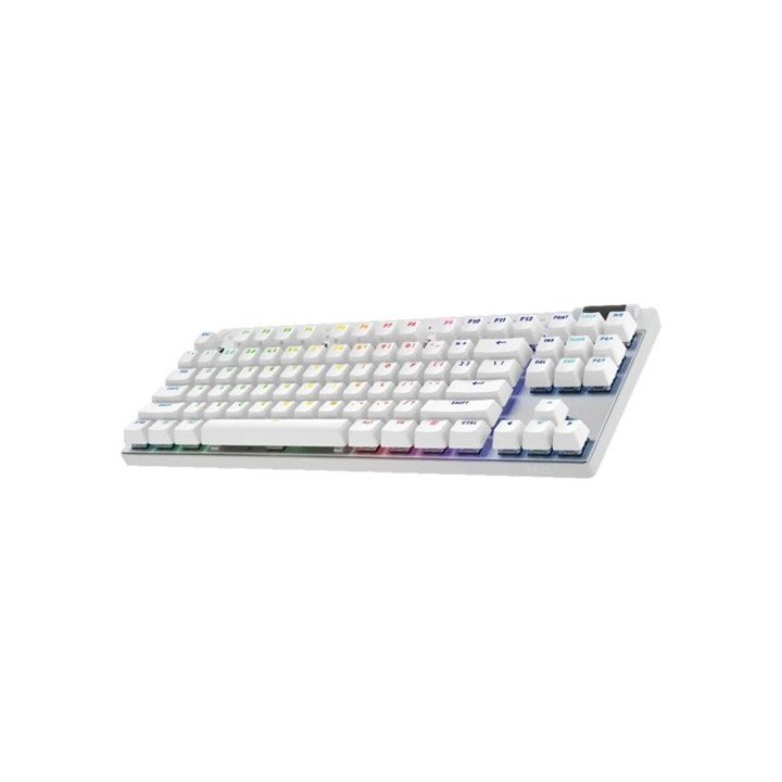 מקלדת גיימינג חוטית Logitech PRO X TKL RAPID בצבע לבן