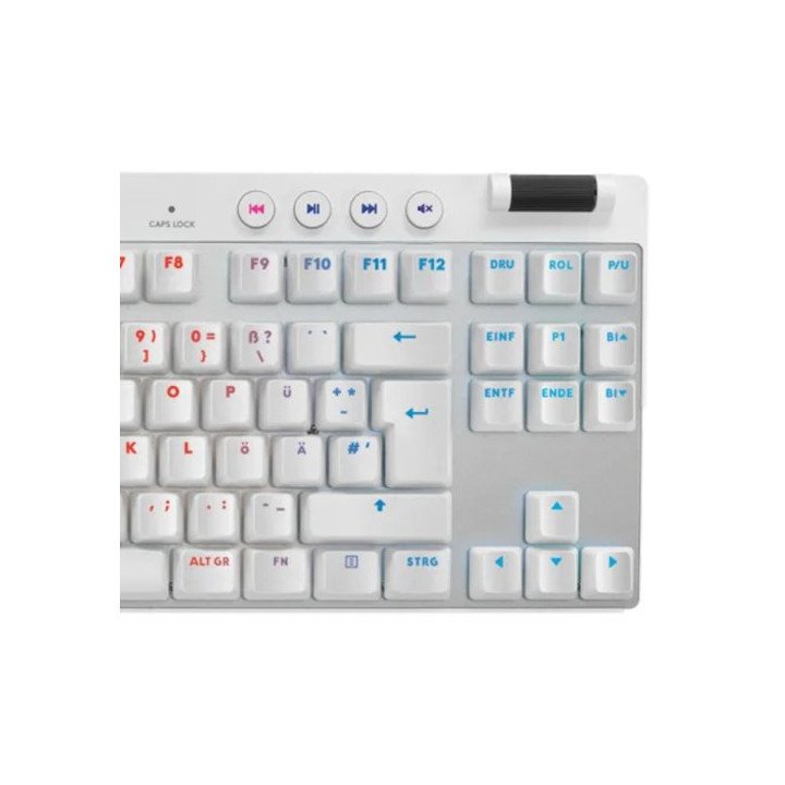 מקלדת גיימינג חוטית Logitech PRO X TKL RAPID בצבע לבן