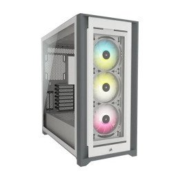מארז מחשב Corsair iCUE 5000X RGB Tempered Glass בצבע לבן