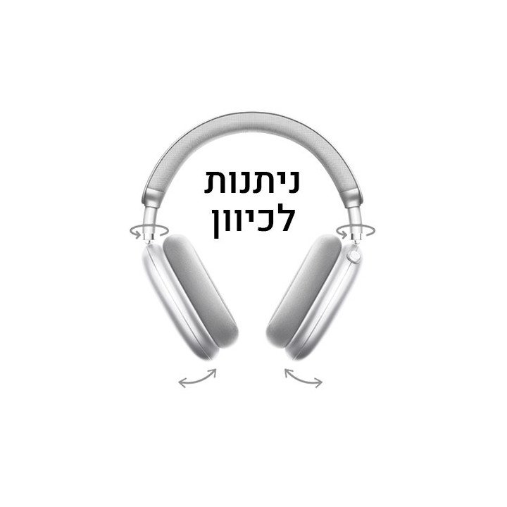 אוזניות אלחוטיות Super Sound F8 PRO BT+2.4GHZ בצבע כסוף