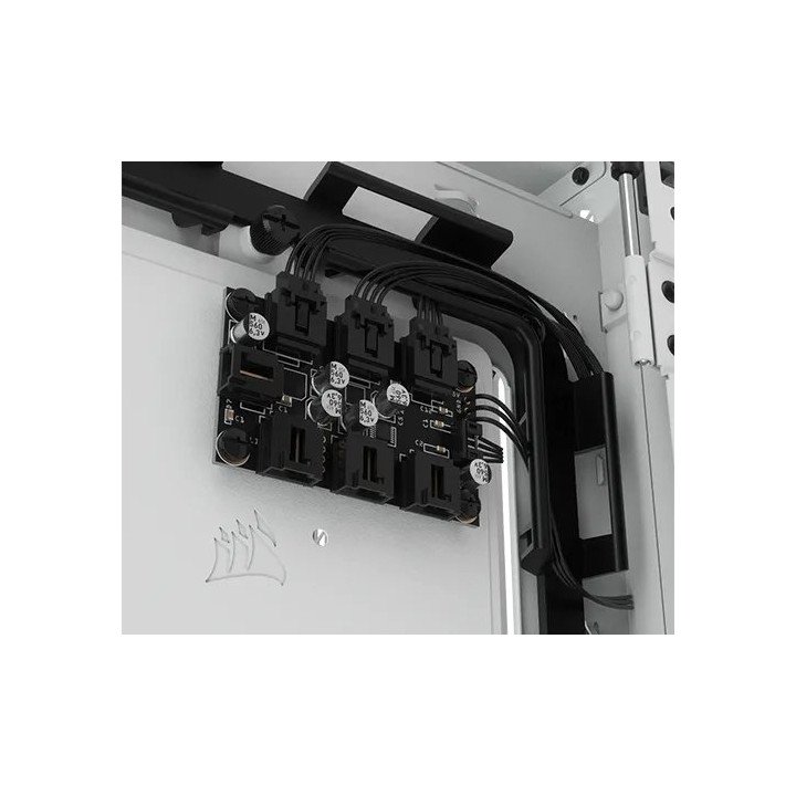 מארז מחשב Corsair iCUE 5000X RGB Tempered Glass בצבע לבן