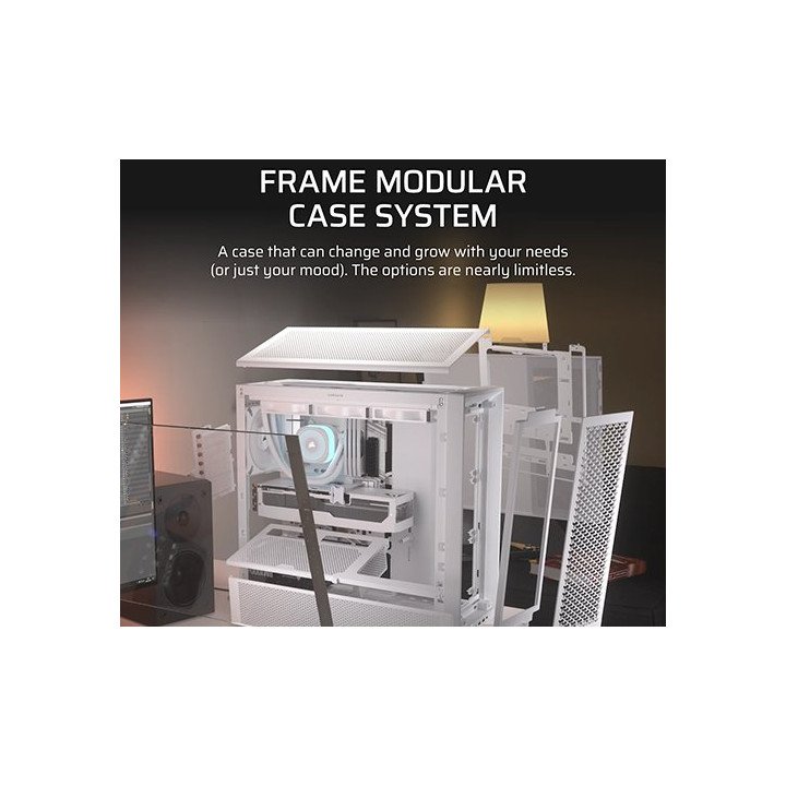 מארז מחשב Corsair FRAME 4000D בצבע לבן