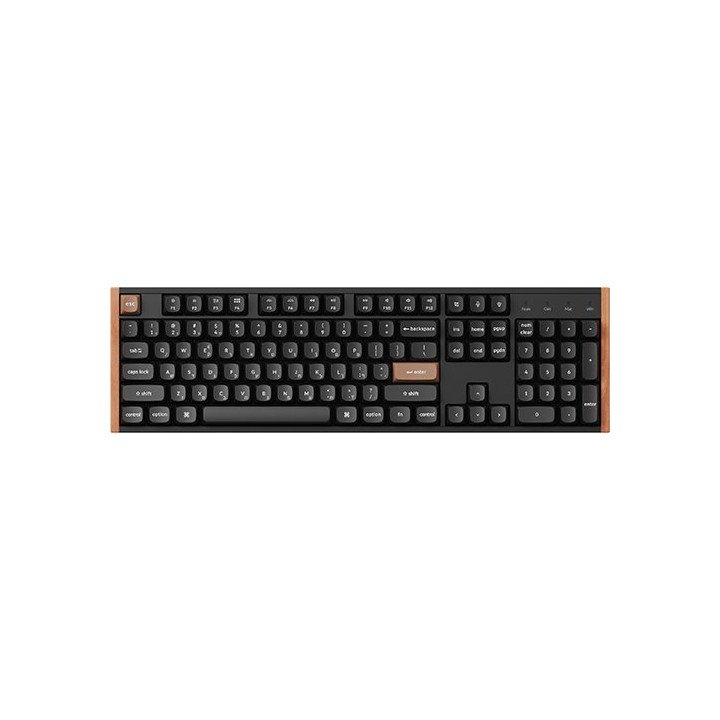 מקלדת אלחוטית מכנית Keychron K10 HE Magnetic Switch RGB בצבע שחור עץ