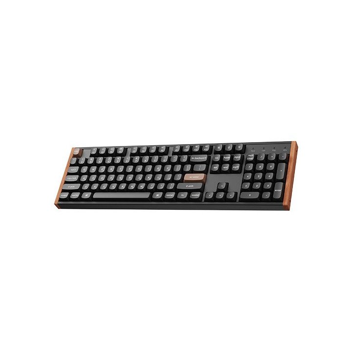 מקלדת אלחוטית מכנית Keychron K10 HE Magnetic Switch RGB בצבע שחור עץ