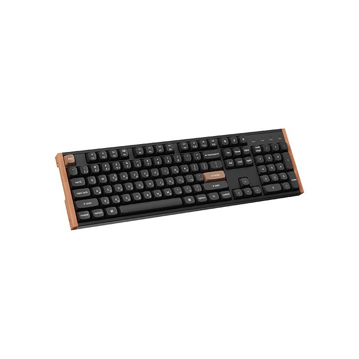 מקלדת אלחוטית מכנית Keychron K10 HE Magnetic Switch RGB בצבע שחור עץ