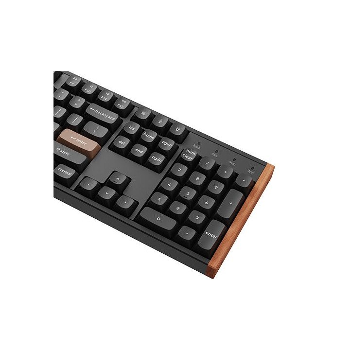 מקלדת אלחוטית מכנית Keychron K10 HE Magnetic Switch RGB בצבע שחור עץ