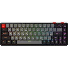 מקלדת מכנית בלוטוס אלחוטית Super Gaming GX968 Red Switch בצבע שחור עבר