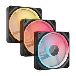 3 מאווררים למארז 12 ס''מ Corsair iCUE LINK LX120-R RGB בצבע שחור