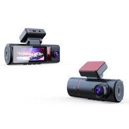 מצלמת דרך לרכב דו כיוונית 4K - דאש קאם אלחוטית עם WI-FI -  כולל מצלמה 