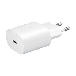 מטען קיר Samsung הכולל חיבור USB-C הספק עד כ- 25W ללא כבל