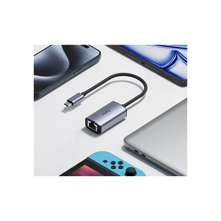 מתאם רשת 1G מהיר עם חיבור CUDY UE10C USB-C