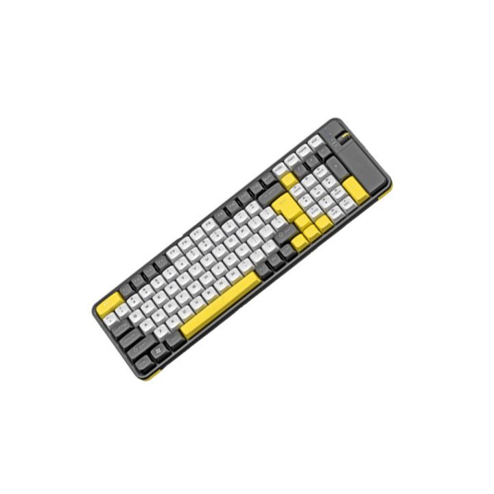 סט אלחוטי Super Gaming QW06 Bluetooth+2.4GHZ שחור לבן צהוב