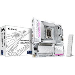 לוח אם Gigabyte B860M AORUS ELITE WIFI6E ICE 1851 DDR5 mATX - צבע לבן