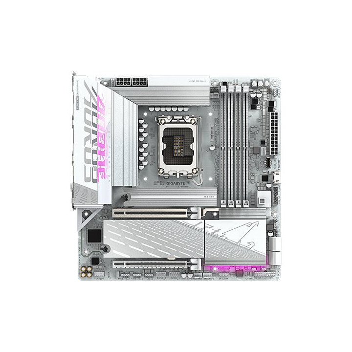 לוח אם Gigabyte B860M AORUS ELITE WIFI6E ICE 1851 DDR5 mATX - צבע לבן