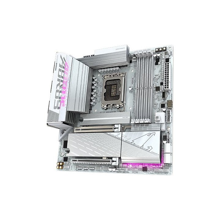 לוח אם Gigabyte B860M AORUS ELITE WIFI6E ICE 1851 DDR5 mATX - צבע לבן
