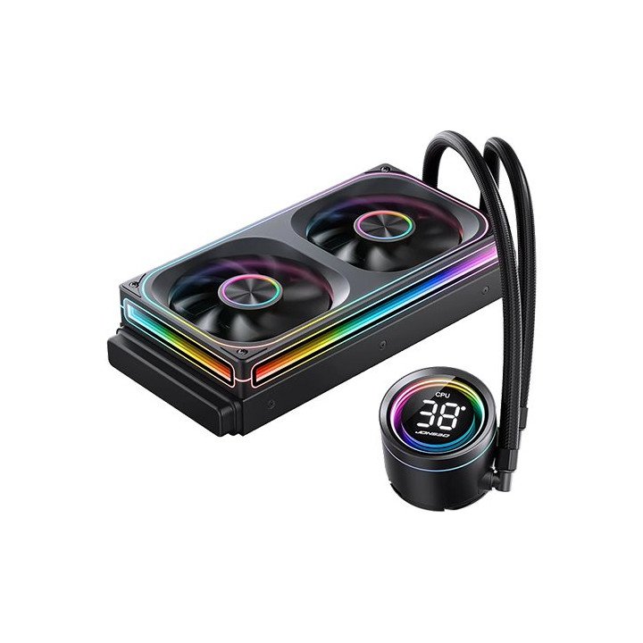 קירור נוזלי למעבד עם צג טמפרטורה Jonsbo TH-240 Black ARGB 240mm בצבע ש
