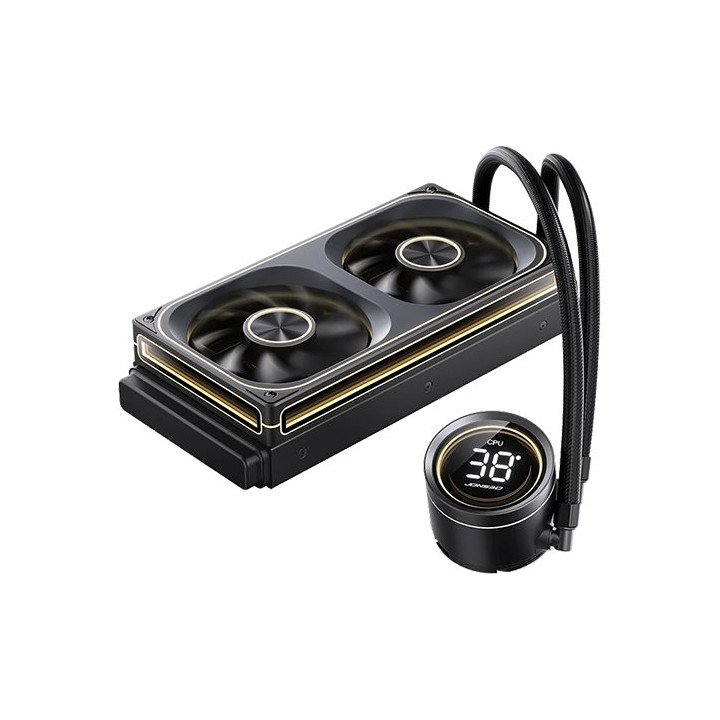 קירור נוזלי למעבד עם צג טמפרטורה Jonsbo TH-240 Black ARGB 240mm בצבע ש