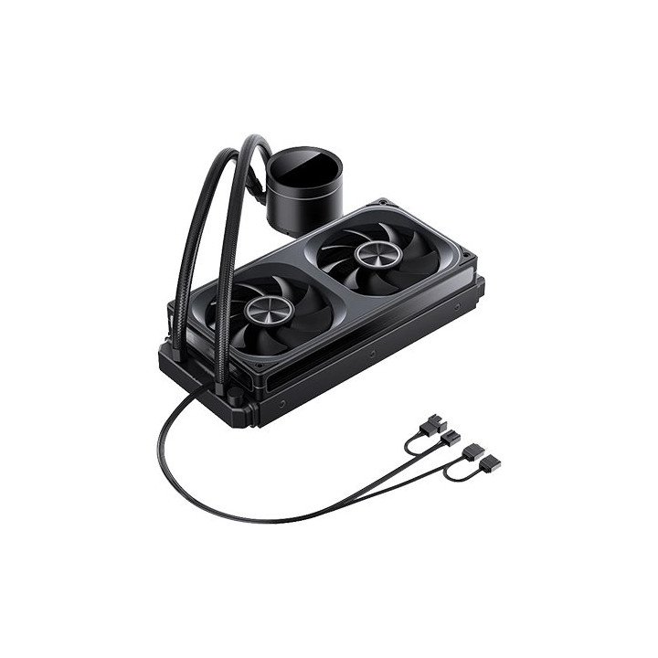 קירור נוזלי למעבד עם צג טמפרטורה Jonsbo TH-240 Black ARGB 240mm בצבע ש