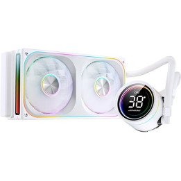 קירור נוזלי למעבד עם צג טמפרטורה Jonsbo TH-240 White ARGB 240mm בצבע ל