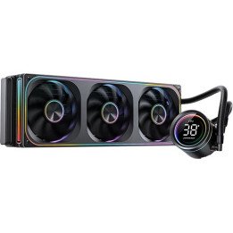 קירור נוזלי למעבד עם צג טמפרטורה Jonsbo TH-360 Black ARGB 360mm בצבע ש