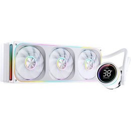 קירור נוזלי למעבד עם צג טמפרטורה Jonsbo TH-360 White ARGB 360mm בצבע ל