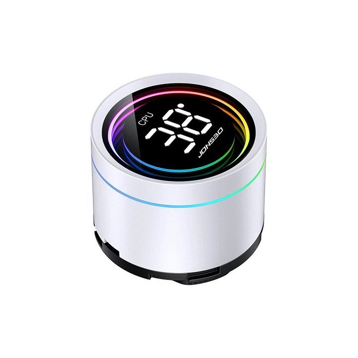קירור נוזלי למעבד עם צג טמפרטורה Jonsbo TH-360 White ARGB 360mm בצבע ל