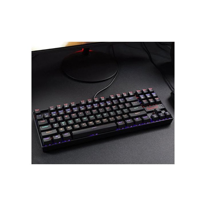 מקלדת גיימינג רד דרגון - מתגי Red מכניים ותאורת RGB - צבע שחור - Redra
