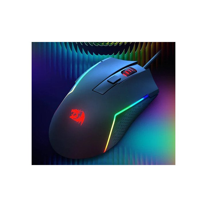עכבר גיימינג רד דרגון - עד 10000Dpi ותאורת RGB - צבע שחור - Redragon T