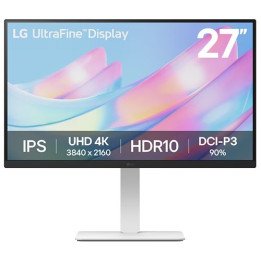 מסך מחשב לבן 27 אינץ LG UltraFine IPS 4K UHD 27US550-W