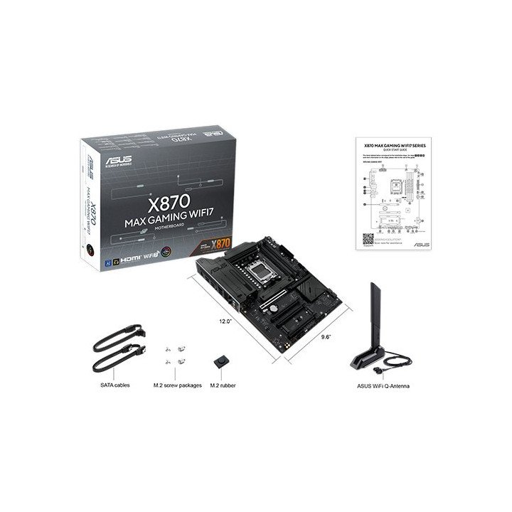 לוח אם ASUS X870 MAX GAMING WIFI7 DDR5 ATX AM5 AMD