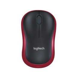 עכבר אלחוטי Logitech Wireless M185 בצבע אדום