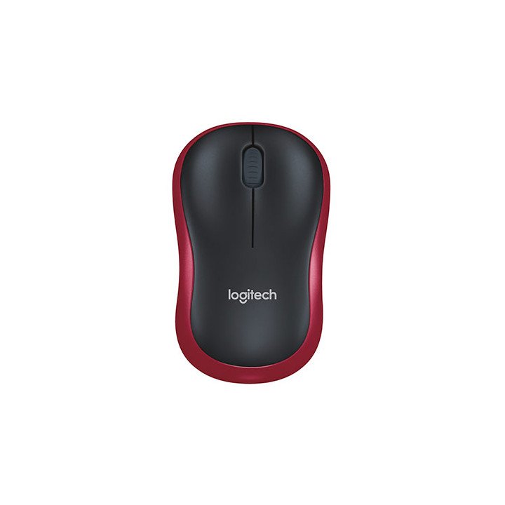 עכבר אלחוטי Logitech Wireless M185 בצבע אדום