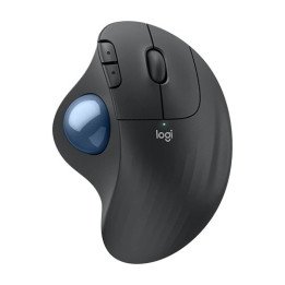 עכבר אלחוטי ארגונומי Logitech ERGO M575S - צבע גרפיט כדור כחול