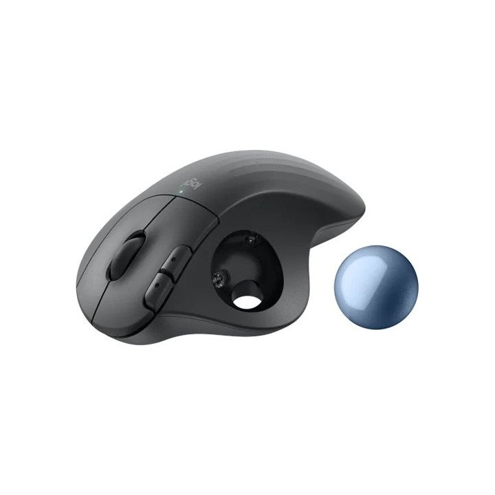 עכבר אלחוטי ארגונומי Logitech ERGO M575S - צבע גרפיט כדור כחול
