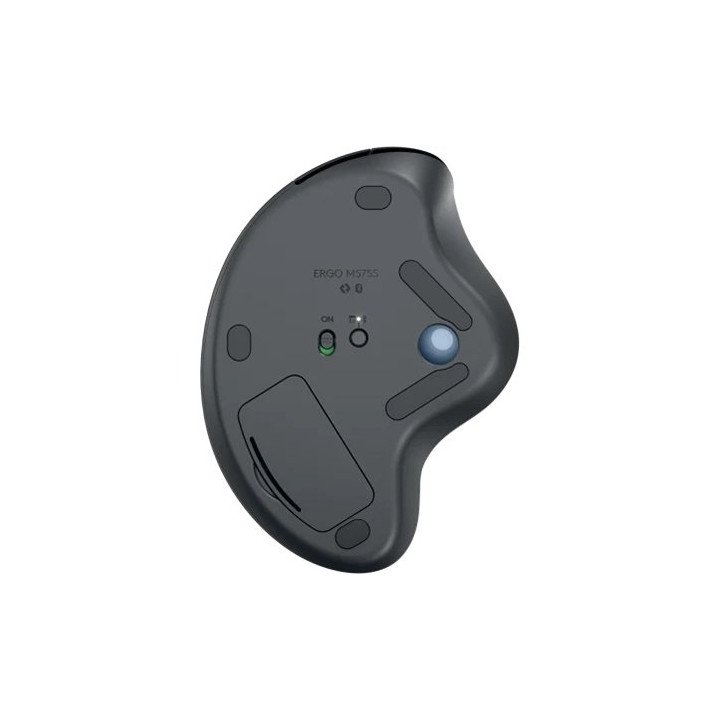 עכבר אלחוטי ארגונומי Logitech ERGO M575S - צבע גרפיט כדור כחול