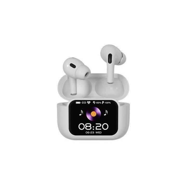 אוזניות בלוטוס אלחוטיות Mizuki Bluetooth ANC/ENC כולל כיסוי טעינה עם מ