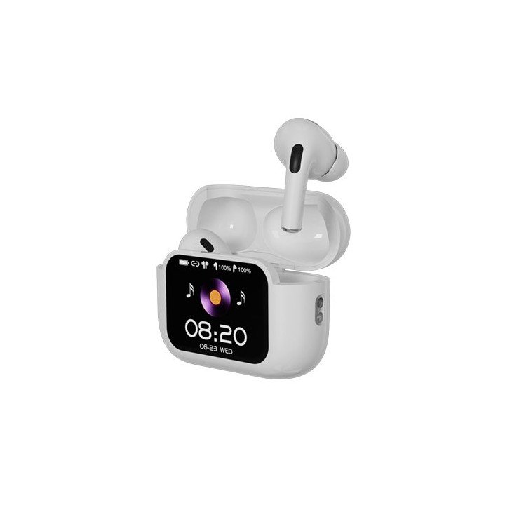 אוזניות בלוטוס אלחוטיות Mizuki Bluetooth ANC/ENC כולל כיסוי טעינה עם מ