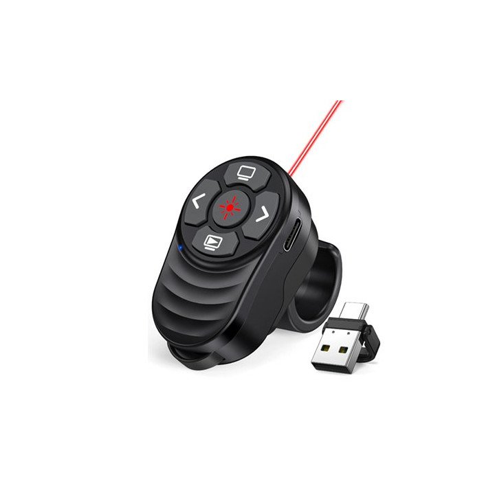 שלט מצגות אצבע אלחוטי נטען  Super Peripherals Laser Presentation Remot