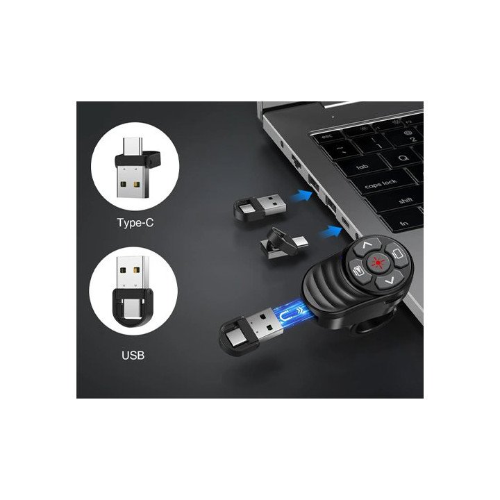שלט מצגות אצבע אלחוטי נטען  Super Peripherals Laser Presentation Remot