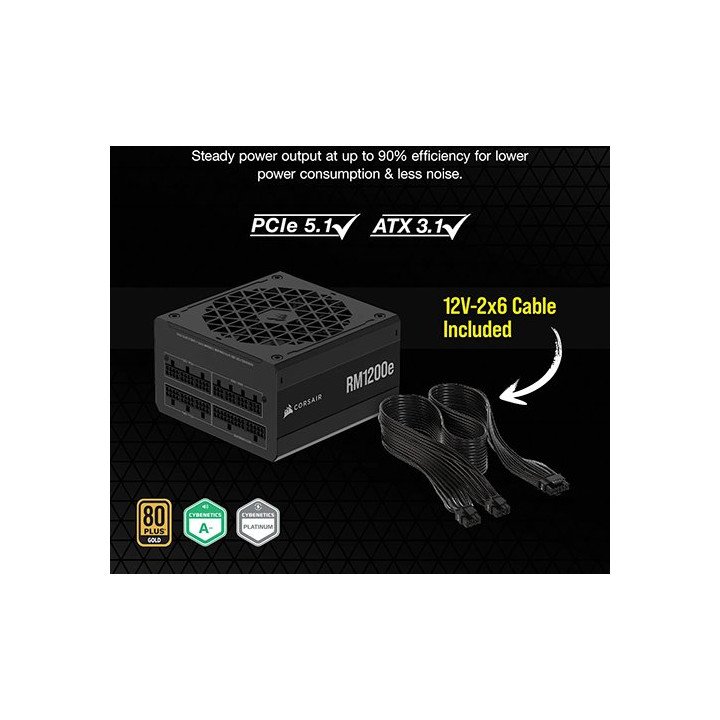 ספק כוח למחשב מודולרי Corsair RM1200e 80 PLUS Gold 1200W