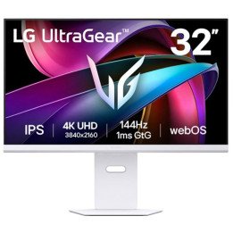 מסך גיימינג חכם 31.5 אינץ LG UltraGear G8s 32G810SA-W 4K UHD 144Hz AI 