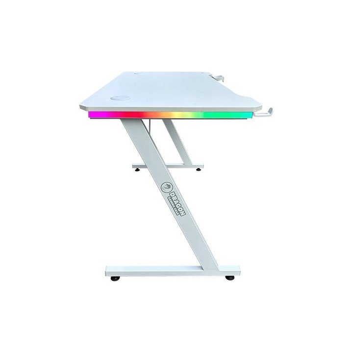 שולחן גיימינג לבן עם תאורת RGB דרגון 120 סמ Dragon TZ – משלוח חינם