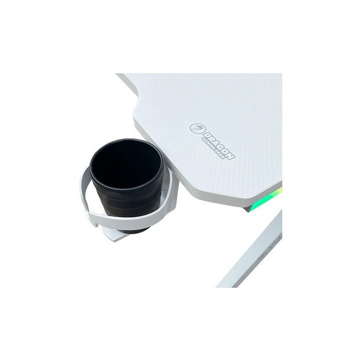 שולחן גיימינג לבן עם תאורת RGB דרגון 120 סמ Dragon TZ – משלוח חינם