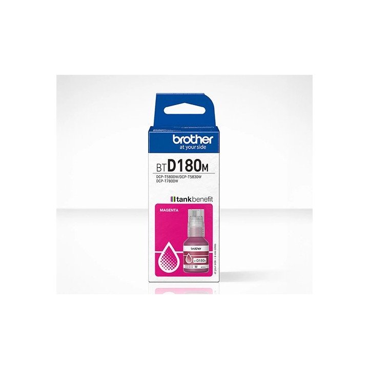 בקבוק דיו אדום BTD180M למדפסת Brother DCP-T580DW / DCP-T780DW