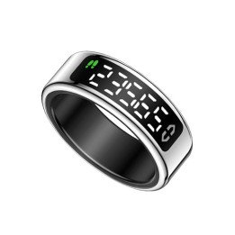 טבעת ספורט חכמה לסמארטפון - מידה #10 - M - כסוף- Super Mobile Sy01
