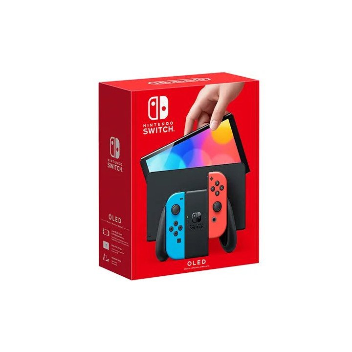 נינטנדו סוויץ' Nintendo Switch OLED בנפח 64GB - בצבע כחול ואדום