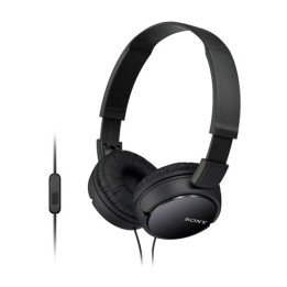 אוזניות סוני חוטיות לסמארטפון - צבע שחור - Sony MDR-ZX110APB