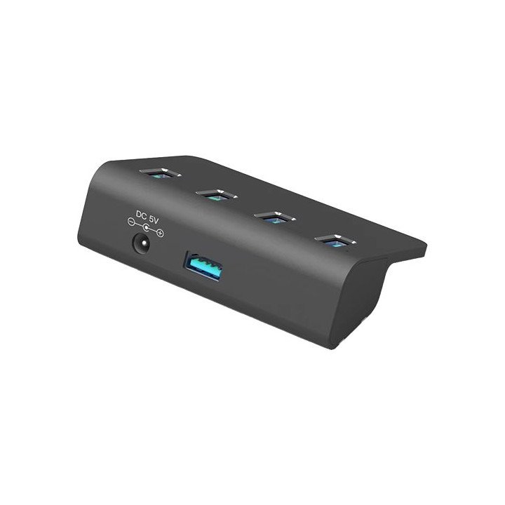 מפצל USB 3.2 Gen2 עם 4 יציאות - כולל ספק כח - FIDECO H418S