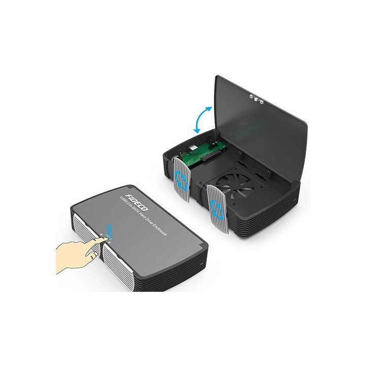 מארז חיצוני לדיסק SATA HDD – חיבור USB 3.0 מהיר – עם קירור אקטיבי וחיב